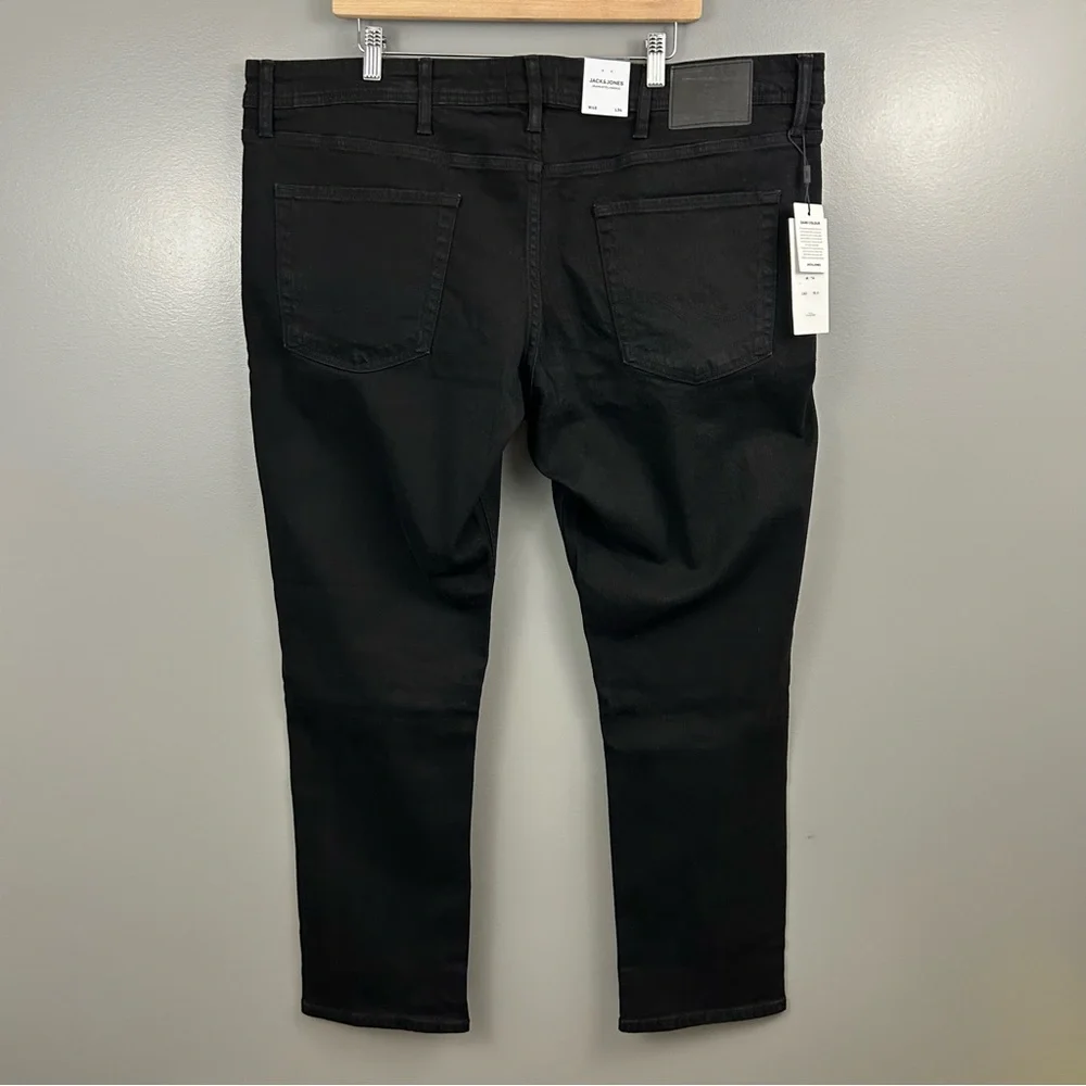 NWT Jack & Jones Men's Slim Glenn Black Jeans Size 46 - Picture 4 of 7